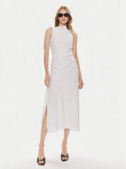 Samsøe Samsøe Sukienka letnia Sahira F24100120 Biały Slim Fit. Białe sukienki damskie Samsoe & Samsoe, na lato, xs, bez wzorów, z bawełny, bez kołnierzyka, bez ramiączek. Za 609.99 zł.