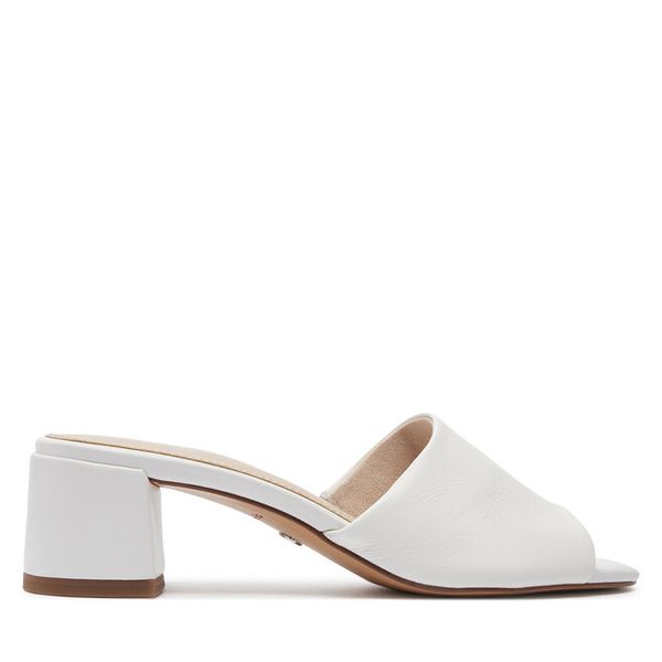 Klapki Tamaris. Białe klapki damskie Tamaris, bez wzorów, bez obcasa. Za 259.99 zł.