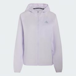 Kurtka adi365 Running Essentials. Fioletowe kurtki damskie Adidas, bez wzorów, z tkaniny, bez kaptura. Za 299.00 zł.