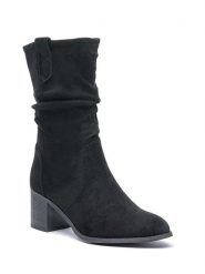 Foreverfolie Botki w kolorze czarnym rozmiar: 36. Czarne botki damskie Foreverfolie, eleganckie, bez obcasa, bez zapięcia. Za 109.52 zł.