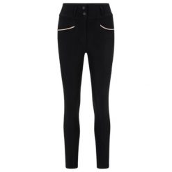 Spodnie jeździeckie na zawody dla kobiet Boss Equestrian Hannah. Czarne spodnie materiałowe damskie BOSS EQUESTRIAN, bez wzorów, z materiału, z podwyższonym stanem. Za 853.00 zł.