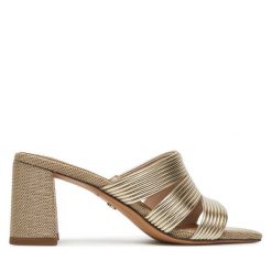 Klapki Tamaris. Żółte klapki damskie Tamaris, bez wzorów, bez obcasa. Za 269.99 zł.