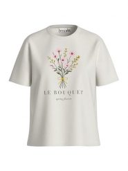 Vila Koszulka "Visybil Garden" w kolorze białym rozmiar: XS. Białe bluzki damskie Vila, xs, bez wzorów, bez kołnierzyka, bez ramiączek. Za 58.14 zł.