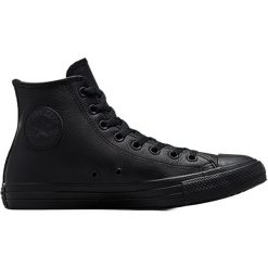 Trampki Converse Chuck Taylor HI Leather. Czarne trampki i tenisówki męskie Converse, bez wzorów, ze skóry, bez zapięcia. Za 360.35 zł.