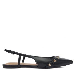 Baleriny Guess. Czarne baleriny damskie Guess, z aplikacjami, bez obcasa. Za 589.99 zł.