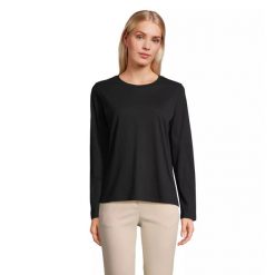 Damska koszulka z długim rękawem Sol's Monarch. Czarne t-shirty damskie SOL'S, s, bez wzorów, bez kołnierzyka. Za 36.50 zł.