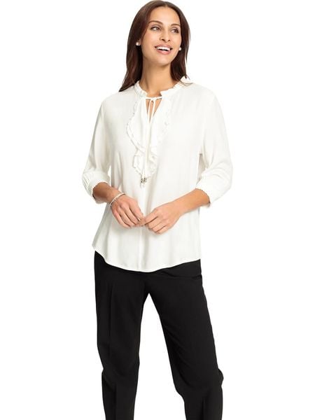 WITT WEIDEN Bluzka w kolorze kremowym rozmiar: 36. Brązowe bluzki damskie WITT WEIDEN, bez wzorów, z wiskozy, bez kołnierzyka, bez ramiączek. Za 53.17 zł.