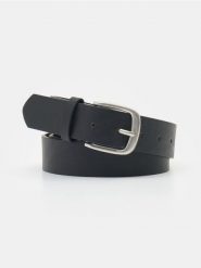 Pasek z klamrą - czarny. Czarne paski męskie Sinsay, bez wzorów. Za 25.99 zł.