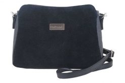 Listonoszka skórzana BARBERINI'S czarna 931-1. Czarne shopper bag damskie Barberinis, bez wzorów, ze skóry, duże, zamszowe, bez dodatków. Za 249.99 zł.