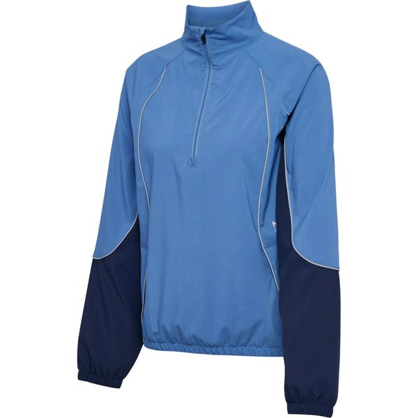 Damska bluza zapinana na zamek Hummel Pulse. Niebieskie bluzy bez kaptura damskie HUMMEL, m, z tkaniny. Za 284.00 zł.