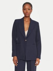 Maryley Marynarka 25IB187/M06/43BL Granatowy Regular Fit. Niebieskie marynarki i żakiety damskie Maryley, m, bez wzorów, z syntetyku. Za 409.99 zł.