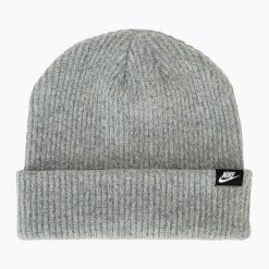 Czapka zimowa Nike Terra Futura 365 Short-Cuff. Szare czapki męskie Nike, na zimę, bez wzorów, sportowe. Za 99.99 zł.