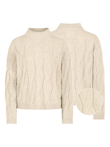 Eight2Nine Sweter w kolorze beżowym rozmiar: M. Brązowe golfy damskie Eight2Nine, m, ze splotem, bez kołnierzyka. Za 154.95 zł.