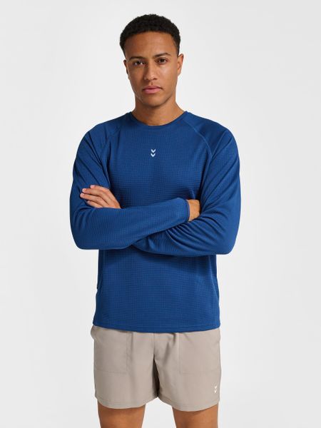 Koszulka z długim rękawem Hummel Pulse Performance. Niebieskie koszulki męskie z długim rękawem HUMMEL, xl, z poliamidu. Za 164.00 zł.
