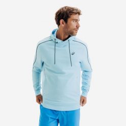 Bluza z kapturem do tenisa męska Soft Kuikma. Niebieskie bluzy z kapturem męskie KUIKMA, m, z bawełny. Za 129.99 zł.
