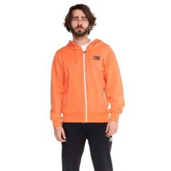 Bluza z kaptur na siłownia na co dzień. Brązowe bluzy z kapturem męskie LEONE 1947 APPAREL, z bawełny. W wyprzedaży za 179.45 zł.