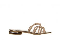 Klapki Bayla-187 1716 Rose 187030, Różowe złoto, Skóra ekologiczna - 36. Żółte klapki damskie Bayla, bez wzorów, z lakierowanej skóry, bez obcasa, na obcasie. W wyprzedaży za 179.10 zł.