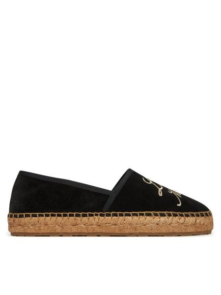LOVE MOSCHINO Espadryle JA10272G0MIG0000 Czarny. Czarne espadryle damskie Love Moschino, bez wzorów, ze skóry, bez obcasa. Za 939.99 zł.
