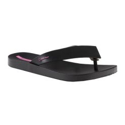 Japonki plażowe damskie Ipanema Hit. Czarne klapki damskie Ipanema, bez wzorów, z gumy, bez obcasa. Za 37.99 zł.