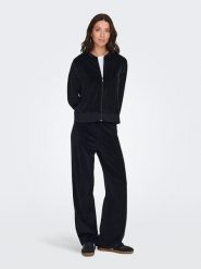 JDY Spodnie dresowe "Vida" w kolorze czarnym rozmiar: L/L32. Czarne spodnie dresowe damskie JDY, l, bez wzorów, z bawełny. Za 70.74 zł.