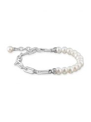 Thomas Sabo Srebrna bransoletka z perłami rozmiar: onesize. Szare bransoletki damskie thomas sabo, srebrne. Za 504.95 zł.