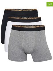 CR7 Bokserki (3 pary) w kolorze czarnym, białym i szarym rozmiar: L. Białe bokserki męskie CR7, bez wzorów. Za 95.92 zł.