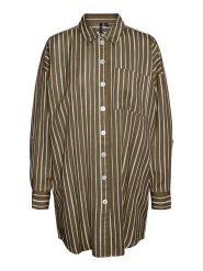 Vero Moda Koszula "Ilisa" w kolorze oliwkowo-białym rozmiar: M. Białe koszule damskie Vero Moda, m, bez wzorów, bez kołnierzyka, bez ramiączek. Za 66.00 zł.