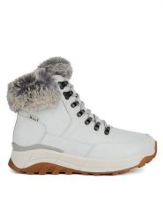 Rieker Revolution Lifestyle Trzewiki W0063-80 Biały. Białe botki damskie Rieker Revolution Lifestyle, ze skóry, bez obcasa, na płaskiej podeszwie, bez zapięcia. Za 412.99 zł.
