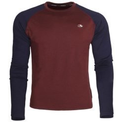 Koszulka merino Taimen Kerulen - Midnight/Wine. Czerwone koszulki męskie z długim rękawem TAIMEN, l, z materiału. Za 249.99 zł.