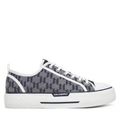 Trampki KARL LAGERFELD. Niebieskie trampki i tenisówki męskie Karl Lagerfeld, bez wzorów, bez zapięcia. Za 399.99 zł.