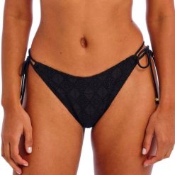 Damskie figi do kostiumu kąpielowego z rozcięciem Freya Nomad Nights. Czarne figi damskie FREYA, xs, bez wzorów. Za 228.50 zł.