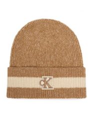 Calvin Klein Czapka LV04F8100G Beżowy. Brązowe czapki zimowe damskie CALVIN KLEIN. Za 209.99 zł.