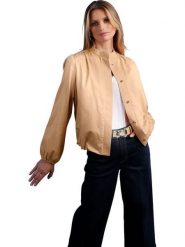 Heine Kurtka przejściowa w kolorze beżowym rozmiar: 44. Brązowe kurtki damskie Heine, bez wzorów, z bawełny, bez kaptura. Za 104.99 zł.