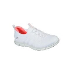 Buty Sportowe Damskie Skechers Chic Newness. Białe buty sportowe na co dzień damskie Skechers, bez wzorów, trekkingowe. Za 274.99 zł.