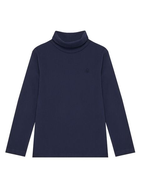 United Colors Of Benetton Bluzka 3DKEG10JU Granatowy Regular Fit. Niebieskie t-shirty chłopięce United Colors Of Benetton, bez wzorów, z bawełny, bez ramiączek. Za 49.99 zł.