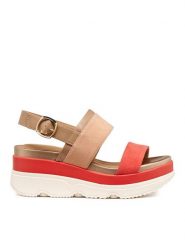 Geox Sandały D Gardenia D65HBA 021BC C8185 Kolorowy. Sandały damskie Geox, bez wzorów, ze skóry, bez obcasa, na płaskiej podeszwie. Za 459.99 zł.