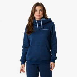 Bluza treningowa kobieca Swedemount Training Logo Hood II szybkoschnąca. Niebieskie bluzy bez kaptura damskie SWEDEMOUNT, bez wzorów, bez ramiączek, bez kaptura. Za 199.99 zł.