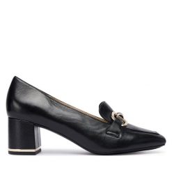 Czółenka Caprice. Czarne czółenka damskie Caprice, bez wzorów, bez obcasa. Za 339.99 zł.