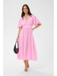 Kaffe Sukienka w kolorze jasnoróżowym rozmiar: 34. Różowe sukienki damskie Kaffe, bez wzorów, bez kołnierzyka, bez ramiączek, midi. Za 195.99 zł.