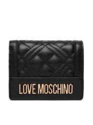 LOVE MOSCHINO Portfel JC5601PP1OLA0000 Czarny. Czarne portfele damskie Love Moschino, bez wzorów, ze skóry. Za 379.99 zł.