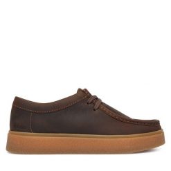 Półbuty Clarks. Brązowe półbuty męskie Clarks, bez zapięcia. Za 479.99 zł.