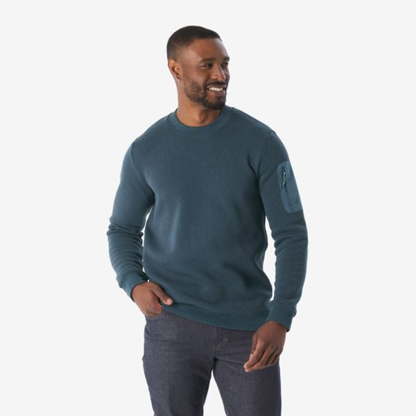 Second Life - Sweter turystyczny męski Quechua NH100 - Stan Doskonały. Szare swetry męskie QUECHUA, m, bez wzorów, z bawełny, bez kołnierzyka. Za 75.99 zł.