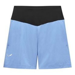 Damskie spodenki turystyczne Salewa Pedroc Light. Niebieskie szorty damskie Salewa, bez wzorów, z softshellu, sportowe. Za 307.50 zł.