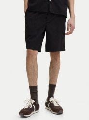 Jack & Jones Szorty materiałowe Jaiden 12293471 Czarny Regular Fit. Czarne szorty męskie Jack & Jones, z bawełny, bez kołnierzyka. Za 129.99 zł.
