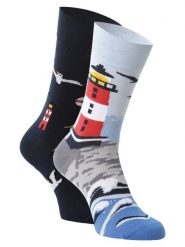 Many Mornings Skarpety Mężczyźni drobna dzianina niebieski|wielokolorowy, 39-42. Niebieskie skarpetki męskie Many Mornings, bez wzorów, z dzianiny. Za 39.95 zł.
