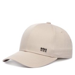 Czapka z daszkiem BOSS. Brązowe czapki męskie Boss, bez wzorów. Za 209.99 zł.