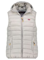 Geographical Norway Kamizelka pikowana "Vatikolor" w kolorze jasnoszarym rozmiar: XXL. Szare kamizelki damskie Geographical Norway, xxl. Za 118.56 zł.