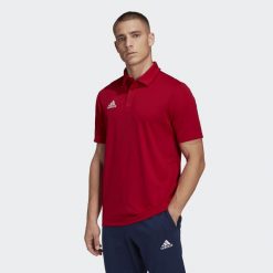 Koszulka polo do piłki nożnej męska Adidas Entrada 22 Polo z krótkim rękawem. Niebieskie koszulki polo męskie Adidas, m, bez ramiączek, do piłki nożnej. Za 75.00 zł.