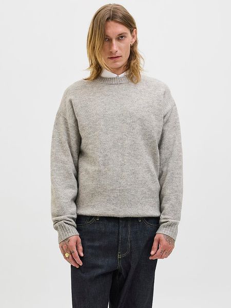 Jack & Jones Sweter w kolorze szarym rozmiar: XXL. Szare swetry męskie Jack & Jones, xxl, bez wzorów, z wełny, bez kołnierzyka. Za 74.11 zł.