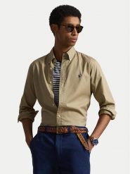 Polo Ralph Lauren Koszula 710B20512001 Beżowy Custom Fit. Brązowe koszule męskie Polo Ralph Lauren, m, bez wzorów, z bawełny, bez kołnierzyka, bez ramiączek. Za 729.99 zł.